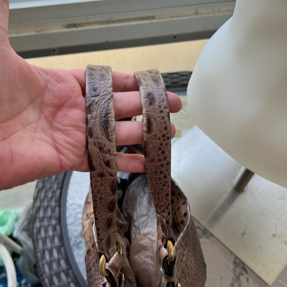 Brahmin croc embossed leather shoulder bag - Picture 5 of 10